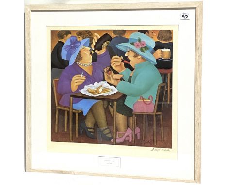 AFTER BERYL COOK 'Ladies Who Lunch' Colour print Signed in pencil by the artist Published by Alexander Gallery Publications L