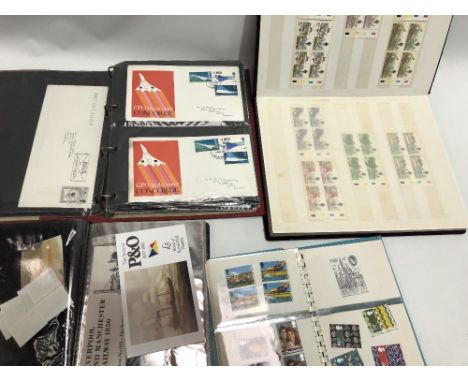 Album of Queen Elizabeth II stamps including blocks; together with Commonwealth stamps, an album of First Day Covers &amp; tw