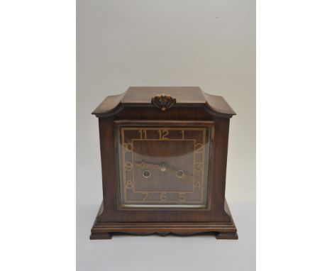 A mahogany mantle clock