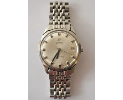 A vintage gents Enicar Star Jewels Automatic wristwatch with stainless steel strap