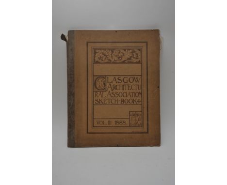 A large book Glasgow Architectural Association Sketch Book Volume III 1888