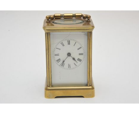 A brass carriage clock 