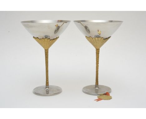 A pair of Viner's goblets designed by Stuart Devlin