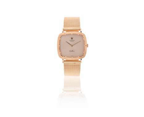 ROLEX, CELLINI, REF. 4084GOLD COLOURED BRACELET WATCH, CIRCA 1975Movement: Cal. 1600, manual wind, 19 jewelsCase: Gold colour