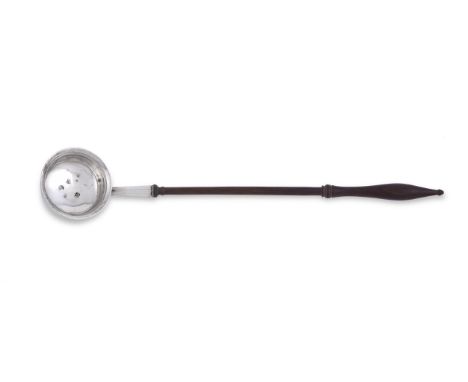 AN EARLY GEORGE III SCOTTISH SILVER TODDY LADLE ROBERT GORDON, EDINBURGH 1760 With an everted rim and a turned wood handle 35