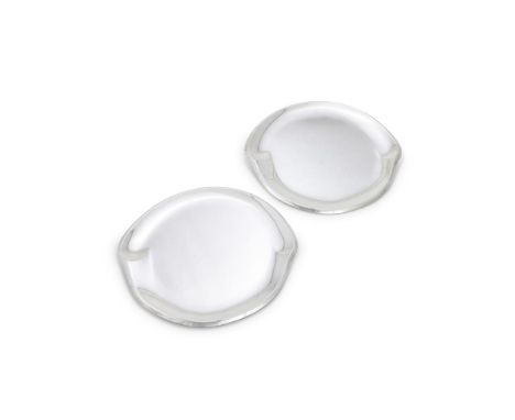 A PAIR OF ITALIAN SILVER COLOURED THUMBPRINT SERVICE PLATES ELSA PERETTI FOR TIFFANY & CO., .925 STANDARD 30.5cm (12in) diame