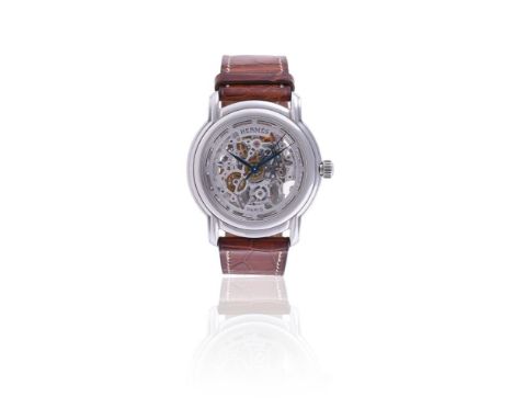 HERMES, SESAME, REF. SM1.710STAINLESS STEEL SKELETONISED WRIST WATCH, NO. 1613706, CIRCA 2010Movement: AutomaticCase: Stainle