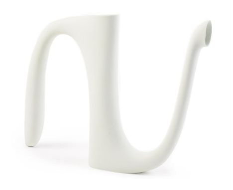 ALDO BAKKER (DUTCH B. 1971), SCHENKER A light green coloured bisque porcelain pouring vessel, impressed and incised marks22.5