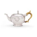 Y A GEORGE II SMALL BULLET SHAPED TEA POT, THOMAS MASON