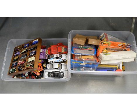 A selection of boxed and loose diecast model concrete mixers and other vehicles, by makers including: Siku; Joal Compact; Whe