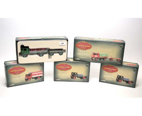 Five Corgi Vintage Glory of Steam diecast models, including: Sentinel Platform Wagon, Trailer &amp; Load - United Africa; Sen