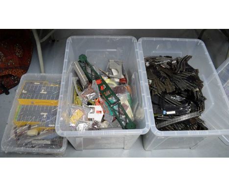 A selection of model railway items, model farm yard animal figures and other collectables, by makers including Tri-Ang, Brita