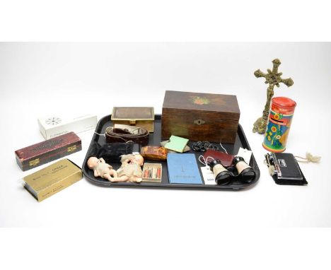 Collectibles, including: pair of Rand No.1 opera binoculars, in box; another pair of opera glasses; the Super Chromonica by H