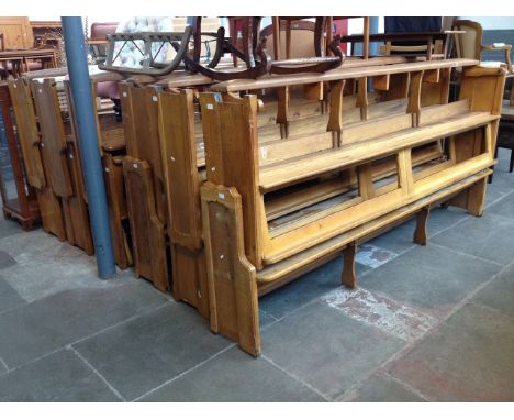 LIGHT OAK CHURCH PEW. L272CM