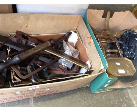 BOX OF TOOLS AND SOME SCALES     T3