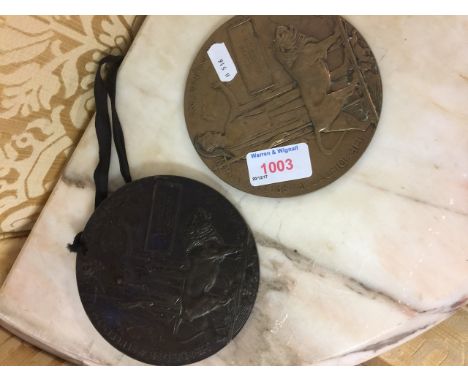 TWO FIRST WORLD WAR DEATH PLAQUES   C