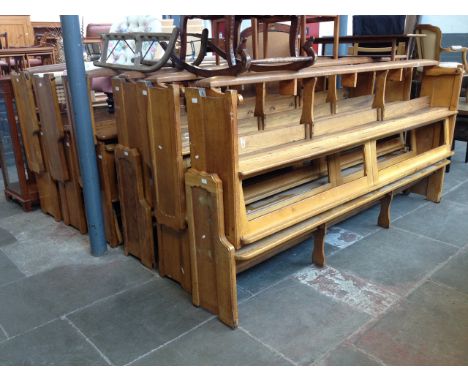 LIGHT OAK CHURCH PEW. L272CM