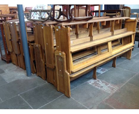 LIGHT OAK CHURCH PEW. L272CM