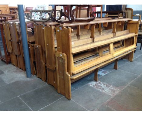 LIGHT OAK CHURCH PEW. L272CM