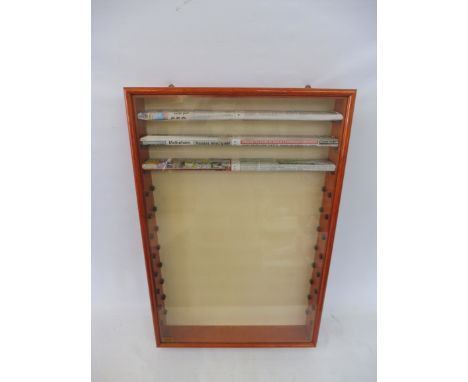 A glass fronted display cabinet with shelves, made for the Legends Model Series.