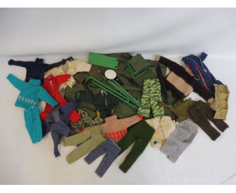 A quantity of original Palitoy original Action Man clothing and acessories. 