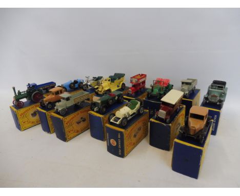 Fifteen Lesney First Series Models of Yesteryear, including the Bentley 3 litre.