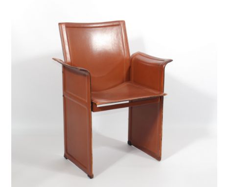 Suite of 12 Matteo Grassi chairs in brown patina leatherPeriod: XXth - 20th centurySizes: H860mmWeight (K): 50kgAuthor / arti