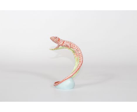Herend Porcelain Lizard. Period XXth centuryPeriod: XXth - 20th centurySizes: H+165mm L=110mmWeight (K): 0,267kgAuthor / arti