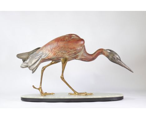 Irenee ROCHARD (1906 - 1984) imposing sculpture "the Heron"Period: XXth - 20th centurySizes: L: 780 mm H: 470 mmWeight (K): 1