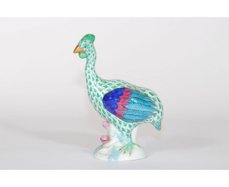 Herend Porcelain Guinea Fowl. Period XXth centuryPeriod: XXth - 20th centurySizes: H=155mm L=110mmWeight (K): 0,21kgAuthor / 