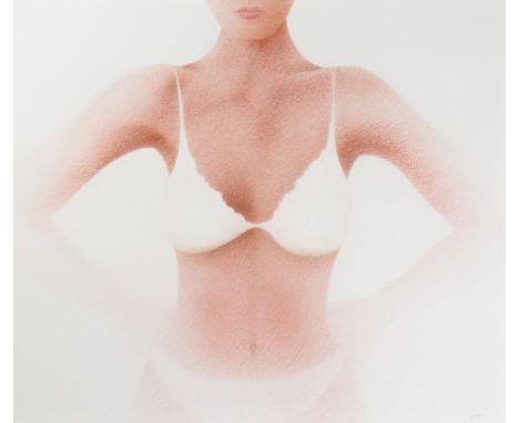 Jean-Marie GOFFIN (1946)) Sanguine "young woman in lingerie"Period: XXth - 20th centurySizes: Hors Cadre: L: 500 mm H: 420 mm