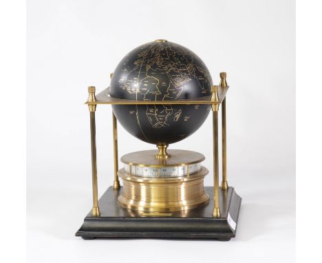 The Royal Geographical Society Switzerland "Globe" clock, rotating annular dialPeriod: XXth - 20th centurySizes: L:220 mm H: 