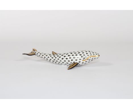 Herend Porcelain Whale. Period XXth centuryPeriod: XXth - 20th centurySizes: H+40mm L=160mWeight (K): 0,066kgAuthor / artist: