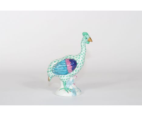 Herend Porcelain Guinea Fowl. Period XXth centuryPeriod: XXth - 20th centurySizes: H=160mm L=110mmWeight (K): 0,193kgAuthor /