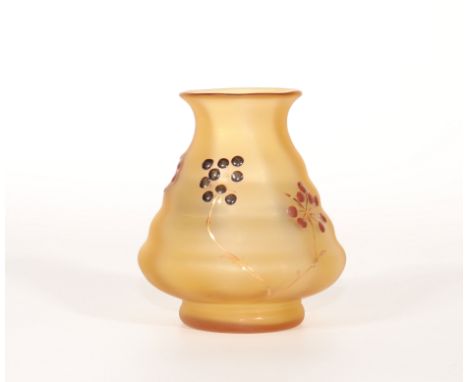 Emile Galle enamelled vase with plant decoration 1900Period: XXth - 20th centurySizes: H=100mm D=90mmWeight (K): 0,135kgAutho