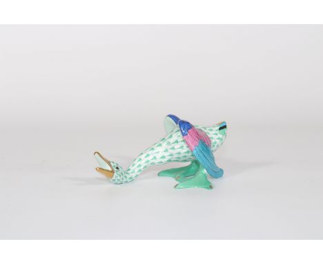 Herend Porcelain Duck. Period XXth centuryPeriod: XXth - 20th centurySizes: H=60mm L=160mmWeight (K): 0,095kgAuthor / artist:
