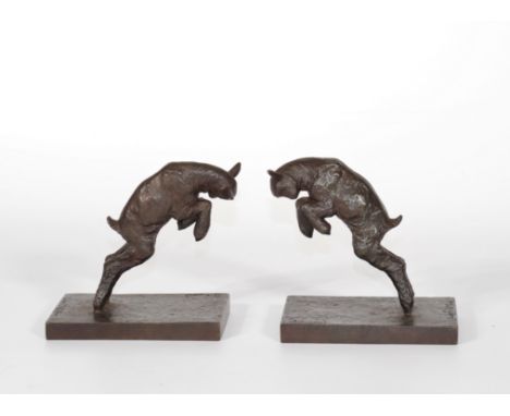Paul SYLVESTRE &amp; SUSSE FRERES (editor) Bouquetin Pair of bookendsPeriod: XXth - 20th centurySizes: H=135mm L=125mmWeight 