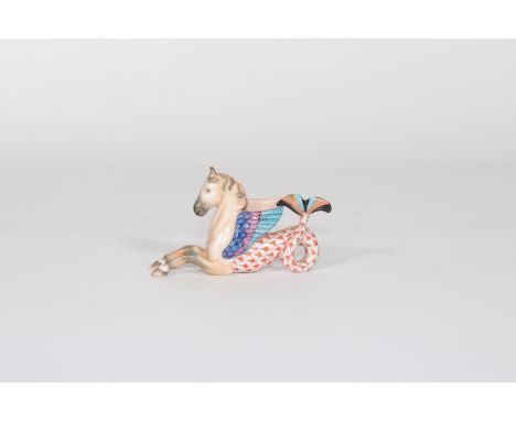 Herend Porcelain Winged Horse. Period XXth centuryPeriod: XXth - 20th centurySizes: H=50mm L=100mmWeight (K): 0,039kgAuthor /