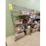 rack (metro-type) on casters, 48x18x72H in.