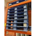 (45) 40 x 48 blue plastic pallets