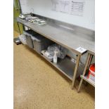 s/s table, 2-tier, 96x24 in.