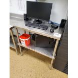 s/s table, 2-tier, 36x20 in.