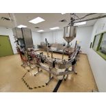 Bartel automated liquid filling line w/ capacity of 250ml-1litre bottles, 375ml bottles at approx.