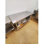 s/s table, 2-tier, caters, 60x30 in.