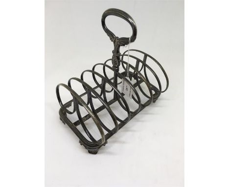 Large antique silver toast rack by Henry Wilkinson & Co 367g