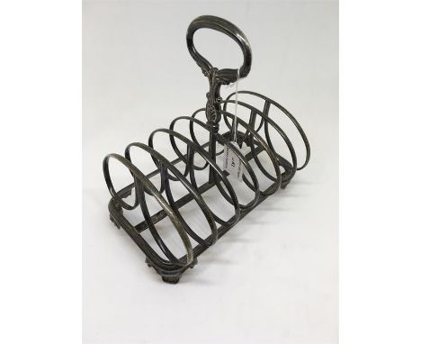 Large antique silver toast rack by Henry Wilkinson & Co 367g