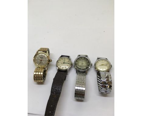 4 Vintage Wrist Watches, Gradus, Junghans, Harper,Electra