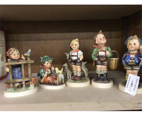 Five Hummel figures