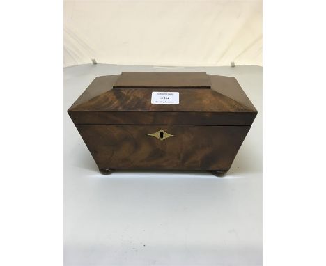 Mahogany tea caddy