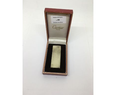 Boxed silver Cartier lighter